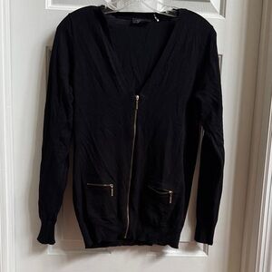 Source Unknown Black Zipper Cardigan